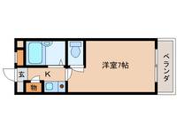 奈良県生駒市辻町(マンション)の賃貸物件203の間取り