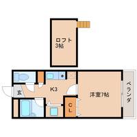 奈良県生駒市辻町(マンション)の賃貸物件の間取り