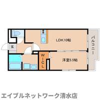 静岡県静岡市清水区梅ヶ谷(マンション)の賃貸物件の間取り