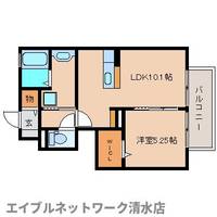 静岡県静岡市清水区袖師町(アパート)の賃貸物件の間取り