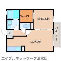 静岡県静岡市清水区高橋5丁目(アパート)の賃貸物件の間取り