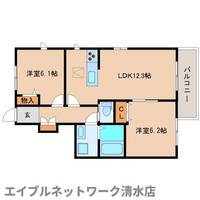 静岡県静岡市清水区能島(アパート)の賃貸物件の間取り