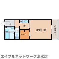 静岡県静岡市清水区三保(アパート)の賃貸物件の間取り