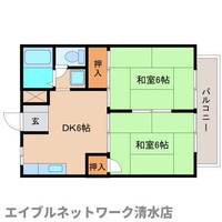 静岡県静岡市清水区八木間町(アパート)の賃貸物件の間取り