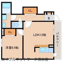 静岡県静岡市清水区横砂中町(アパート)の賃貸物件の間取り