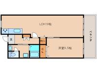 奈良県奈良市西登美ヶ丘2丁目(マンション)の賃貸物件の間取り