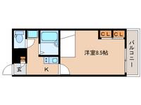 奈良県大和郡山市九条平野町(マンション)の賃貸物件の間取り