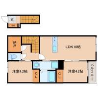 奈良県生駒郡三郷町立野北1丁目(アパート)の賃貸物件の間取り