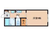 奈良県生駒市辻町(アパート)の賃貸物件の間取り