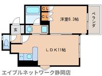 静岡県静岡市葵区鷹匠2丁目(マンション)の賃貸物件の間取り