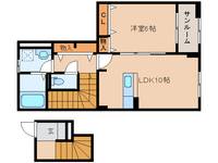 奈良県天理市丹波市町(アパート)の賃貸物件の間取り