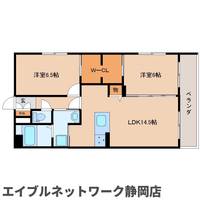 静岡県静岡市葵区新富町2丁目(マンション)の賃貸物件の間取り