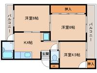 奈良県御所市大字三室(マンション)の賃貸物件302の間取り