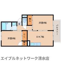 静岡県静岡市清水区蒲原新栄(アパート)の賃貸物件の間取り