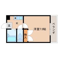奈良県大和郡山市今国府町(アパート)の賃貸物件の間取り