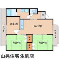 奈良県生駒市小平尾町(マンション)の賃貸物件106の間取り