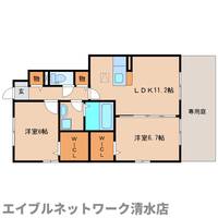 静岡県静岡市清水区西久保(アパート)の賃貸物件の間取り