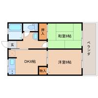 奈良県奈良市三碓3丁目(アパート)の賃貸物件の間取り