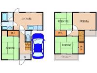 奈良県大和高田市礒野町(一戸建)の賃貸物件の間取り