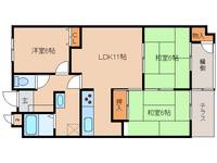 奈良県葛城市忍海(マンション)の賃貸物件の間取り