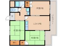奈良県生駒市小平尾町(マンション)の賃貸物件510の間取り