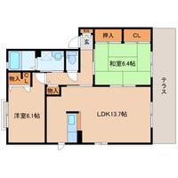 奈良県北葛城郡河合町大字大輪田(アパート)の賃貸物件の間取り