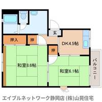静岡県静岡市葵区千代田2丁目(アパート)の賃貸物件の間取り