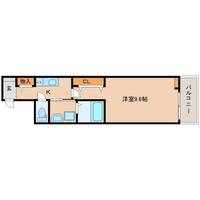 奈良県橿原市上品寺町(アパート)の賃貸物件の間取り