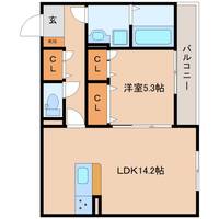 奈良県奈良市高畑町(アパート)の賃貸物件の間取り