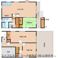 静岡県静岡市葵区新伝馬2丁目(一戸建)の賃貸物件の間取り