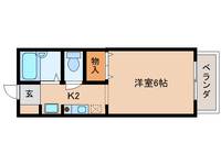 奈良県生駒市辻町(アパート)の賃貸物件205の間取り
