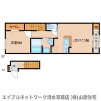静岡県静岡市清水区草薙杉道2丁目(アパート)の賃貸物件203の間取り