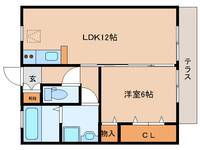 奈良県奈良市菅原町(アパート)の賃貸物件102の間取り