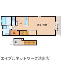静岡県静岡市清水区船越3丁目(アパート)の賃貸物件の間取り
