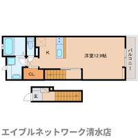 静岡県静岡市清水区船越3丁目(アパート)の賃貸物件の間取り
