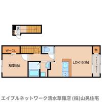 静岡県静岡市清水区草薙杉道2丁目(アパート)の賃貸物件203の間取り