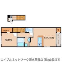静岡県静岡市清水区草薙杉道2丁目(アパート)の賃貸物件206の間取り