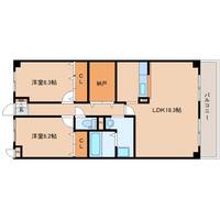 奈良県奈良市大安寺6丁目(マンション)の賃貸物件の間取り