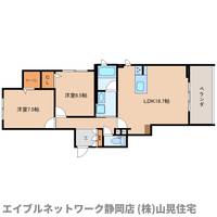 静岡県静岡市葵区安東1丁目(マンション)の賃貸物件の間取り