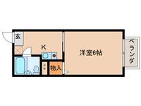 奈良県奈良市興善院町(アパート)の賃貸物件2Hの間取り