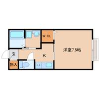 奈良県奈良市北市町(アパート)の賃貸物件の間取り