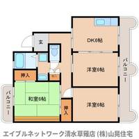 静岡県静岡市清水区谷田(マンション)の賃貸物件102の間取り