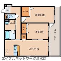 静岡県静岡市清水区堂林1丁目(マンション)の賃貸物件の間取り