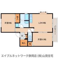 静岡県静岡市葵区大岩4丁目(アパート)の賃貸物件の間取り