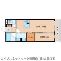 静岡県静岡市葵区長沼南(マンション)の賃貸物件の間取り