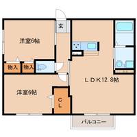 奈良県桜井市大字河西(アパート)の賃貸物件202の間取り