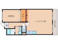 奈良県奈良市四条大路1丁目(マンション)の賃貸物件の間取り