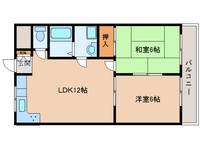 奈良県生駒市有里町(マンション)の賃貸物件B202の間取り