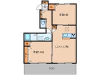 奈良県大和高田市日之出東本町(アパート)の賃貸物件102の間取り