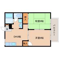 奈良県奈良市東九条町(アパート)の賃貸物件の間取り